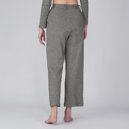 Neige Relaxed Straight-Leg Pant - Grey Rib Jersey