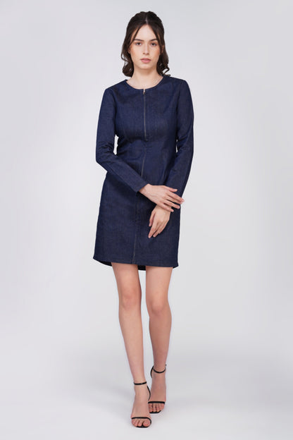 Fluer Blue Denim Dress