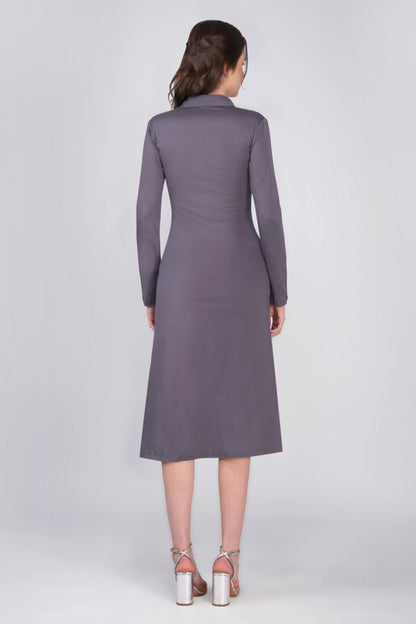 Sofia Grey Cotton Dress