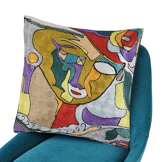 Mosaic Mind Abstract Art Cushion Cover