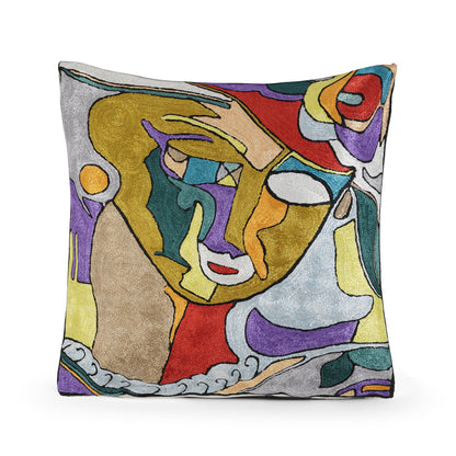 Mosaic Mind Abstract Art Cushion Cover
