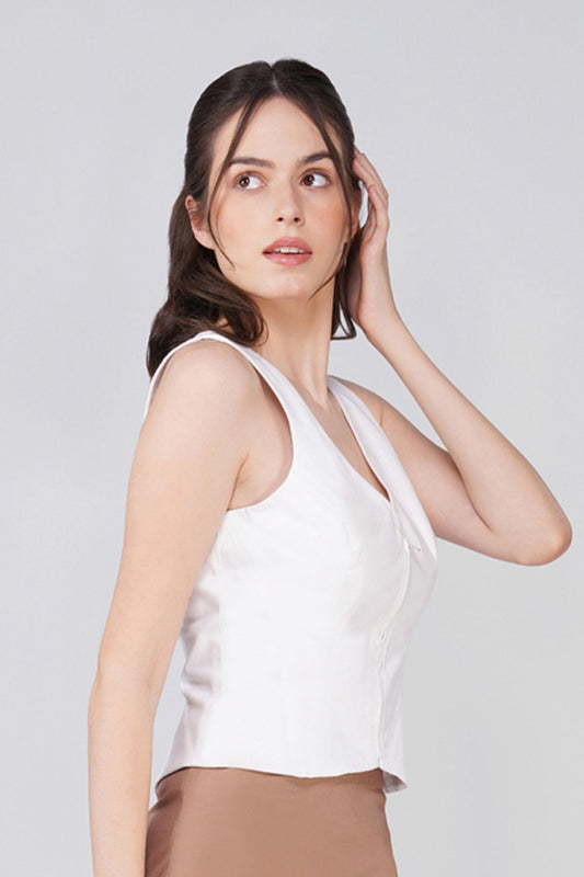 Zivra White Denim Jacket