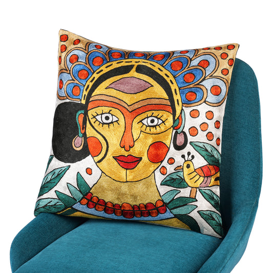 Zyra Folk Art Cushion Cover