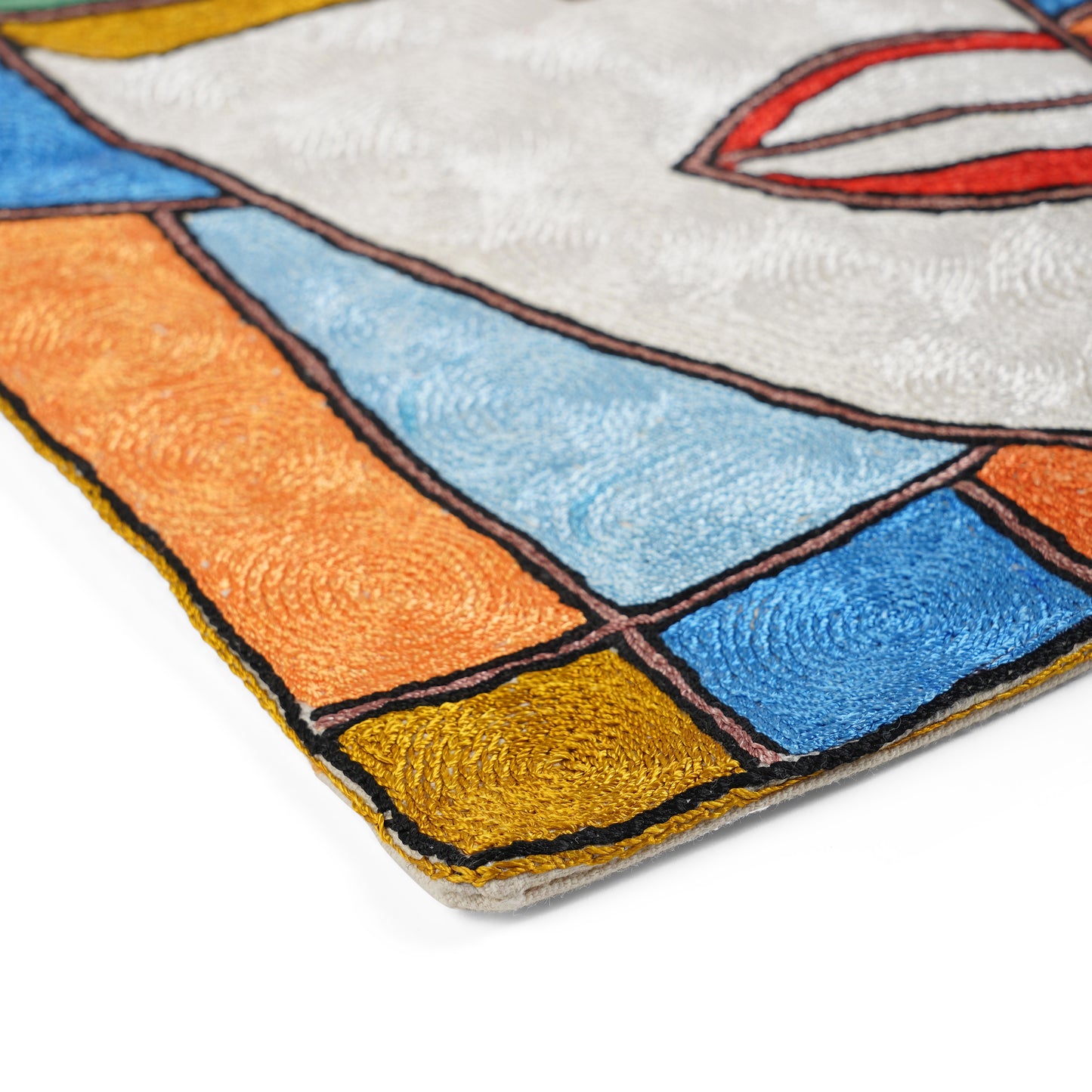 Dual Soul Abstract Face Cushion Cover