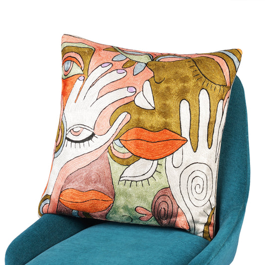 Psyra Surreal Expression Cushion Cover