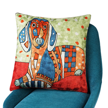Whimsy Paw Cozy Pup Cushion Cover