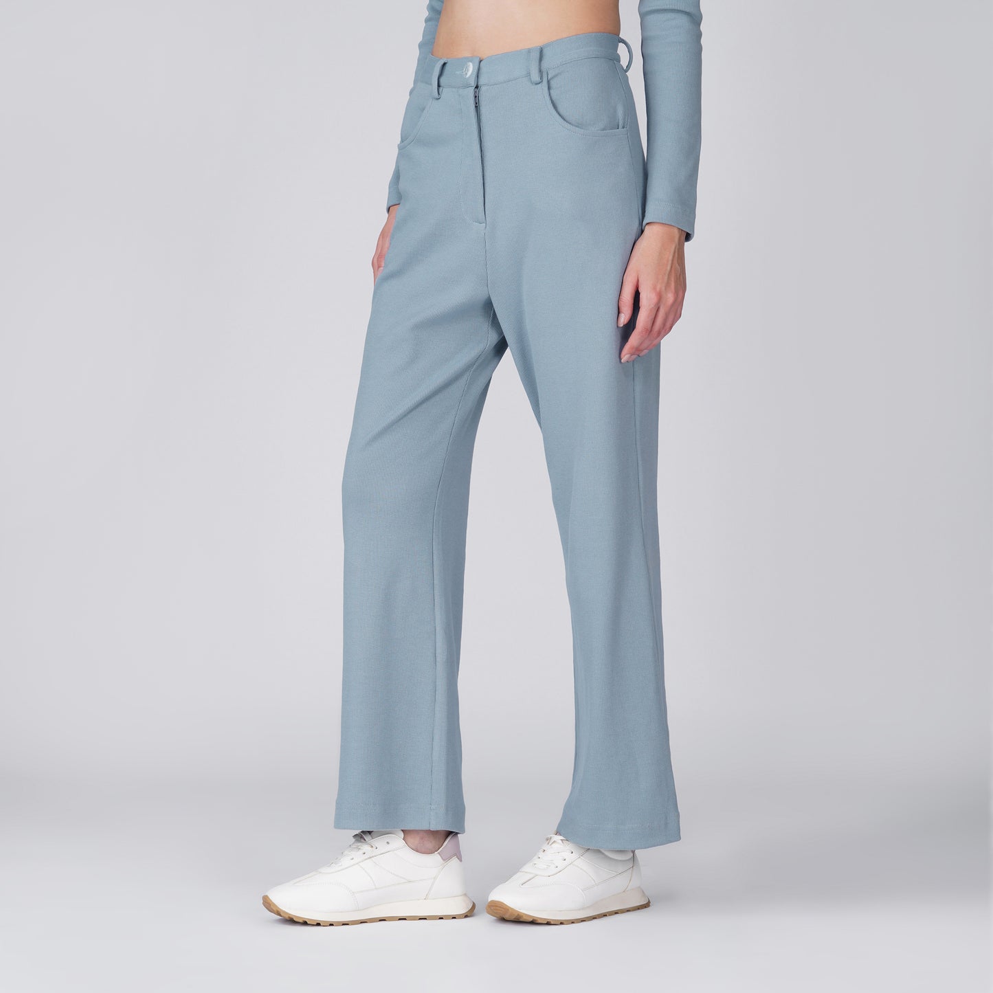 Neige Relaxed Straight-Leg Pant - Muted Blue