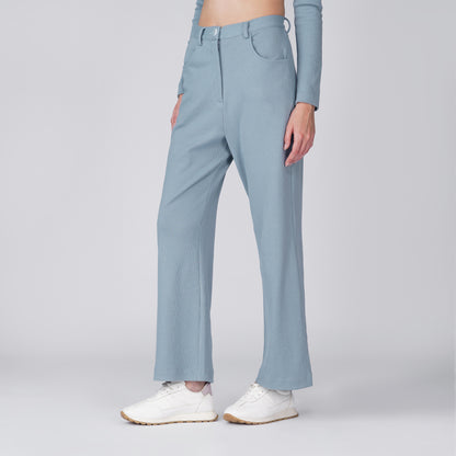 Neige Relaxed Straight-Leg Pant - Muted Blue