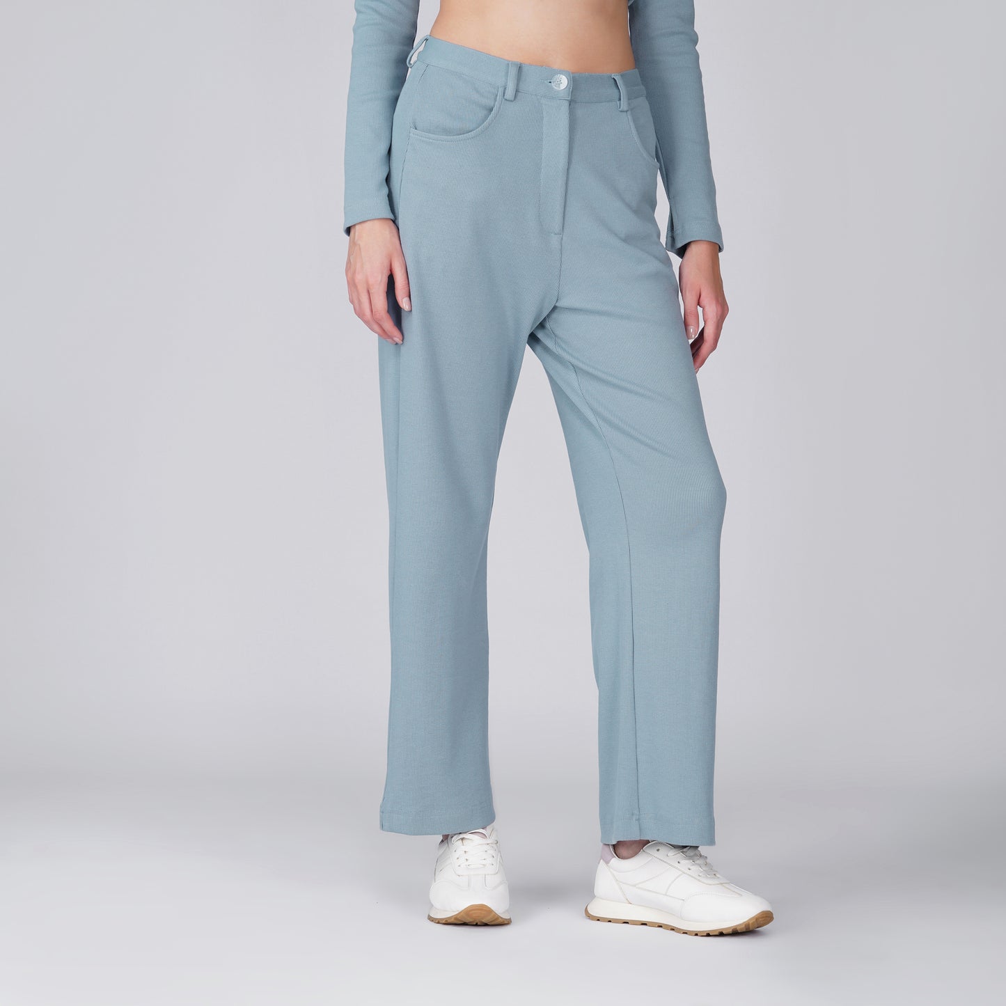 Neige Relaxed Straight-Leg Pant - Muted Blue
