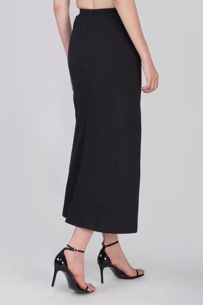Maria Black Cotton Skirt
