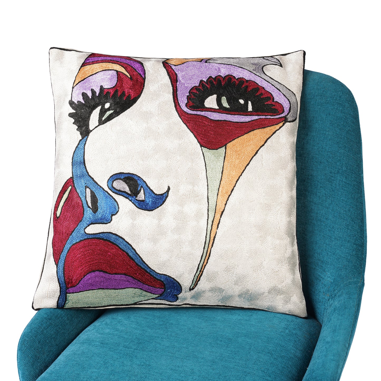 Euphoric Abstract Face Cushion Cover
