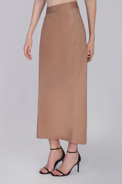 Liara Brown Cotton Skirt