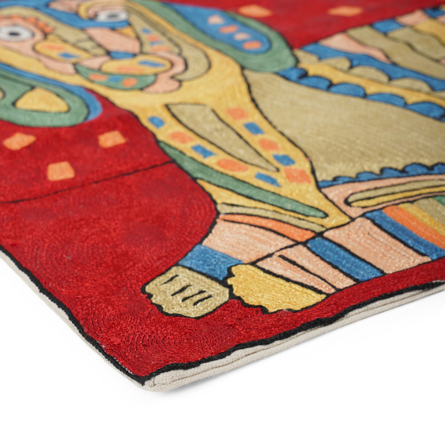 Jolly Tail Dog Art Cushion Cover