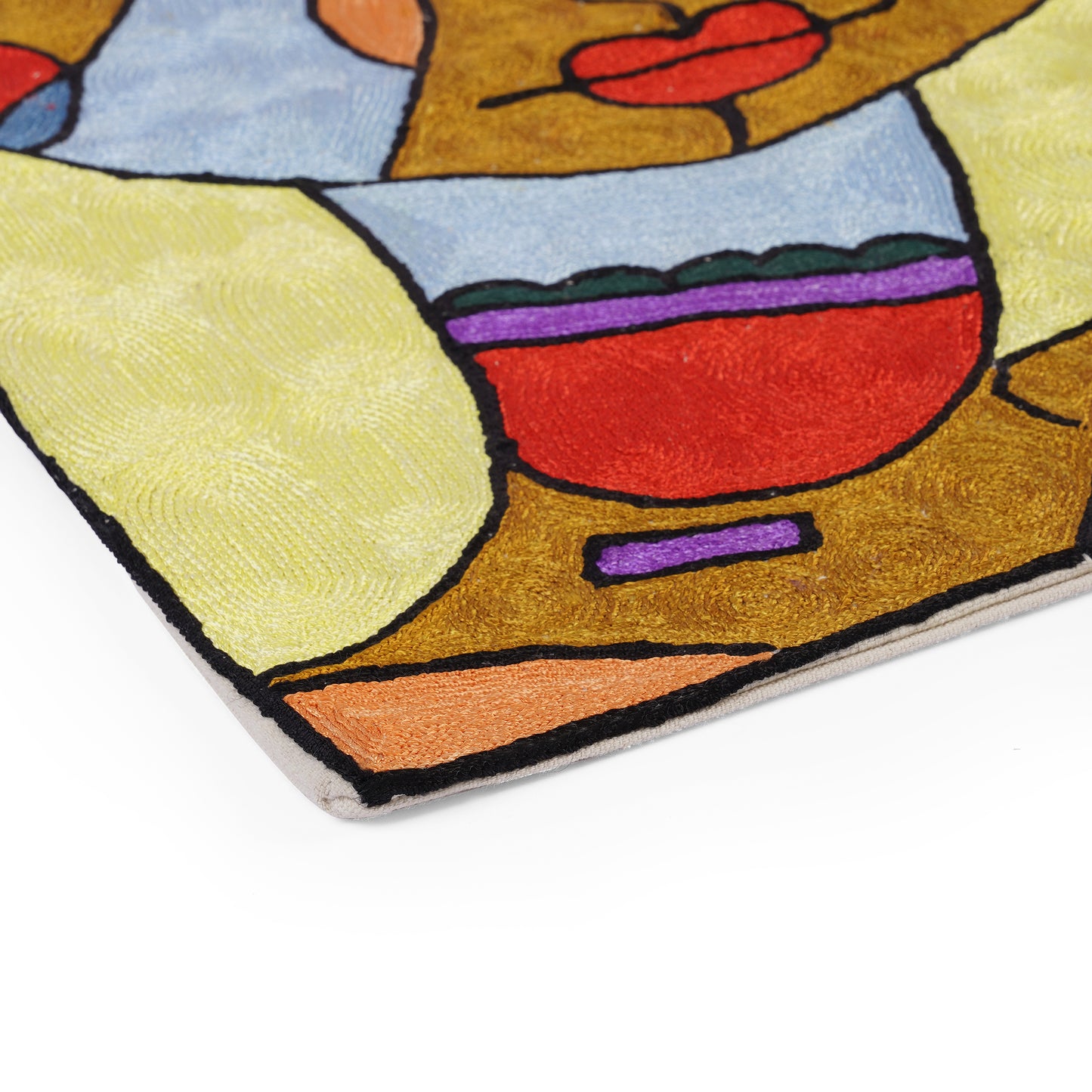 Hikari Lime Abstract Art Cushion Cover