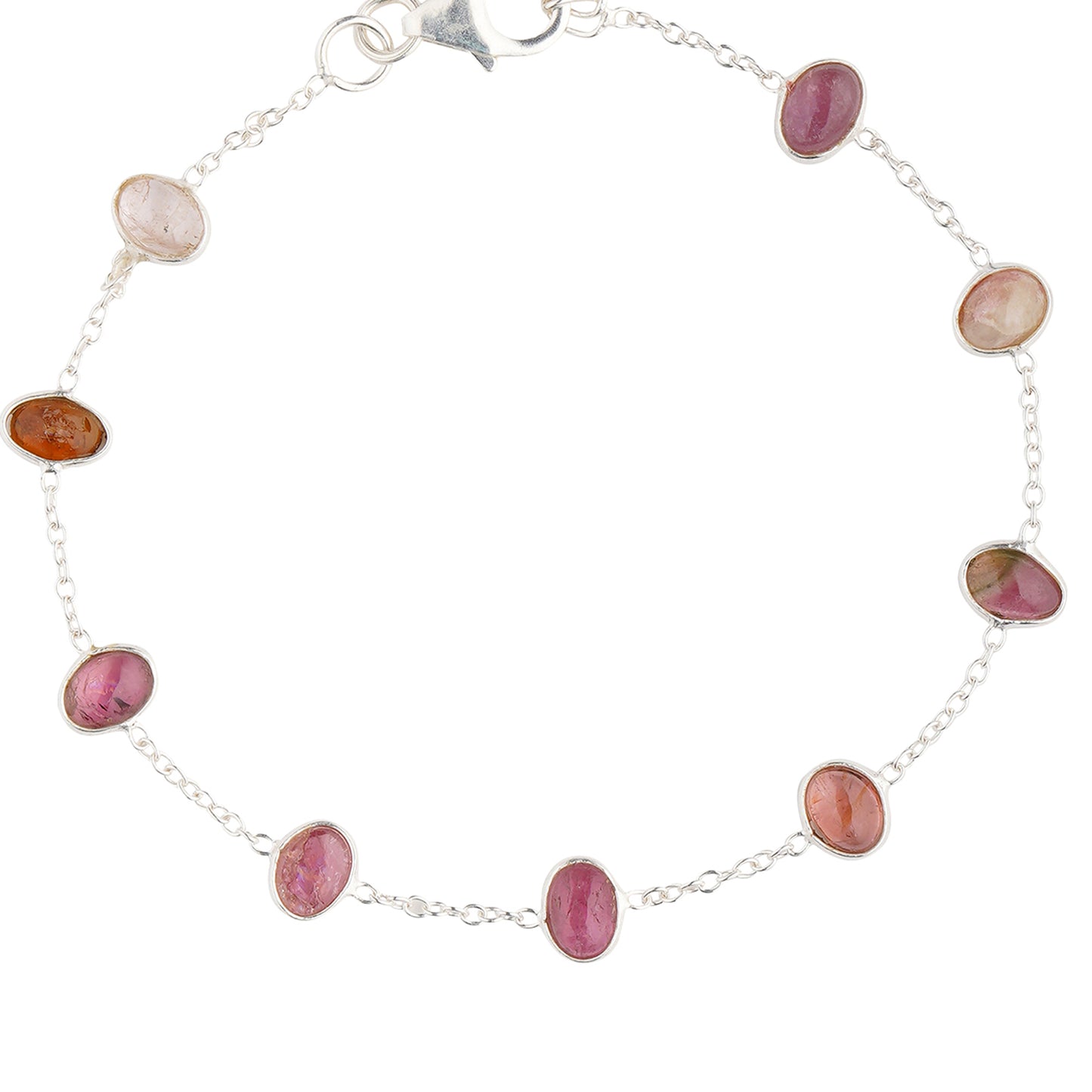 925 Sterling Silver Bracelet - Multi Tourmaline