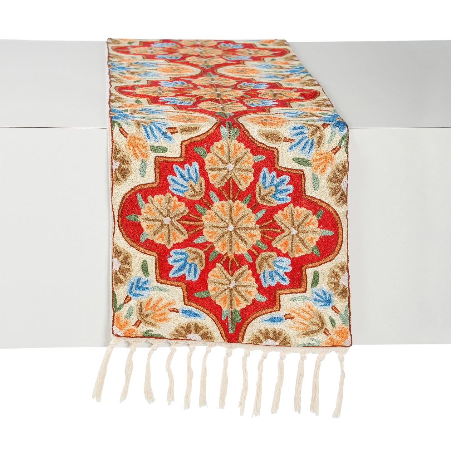 Blossera Folk Art Floral Table Runner