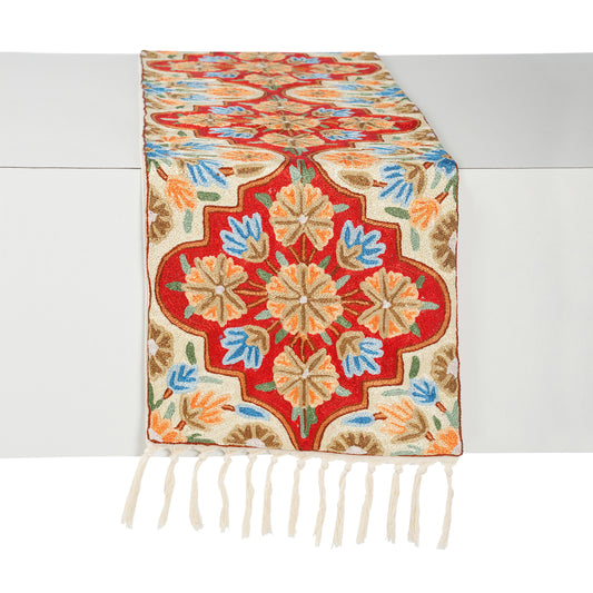 Blossera Folk Art Floral Table Runner