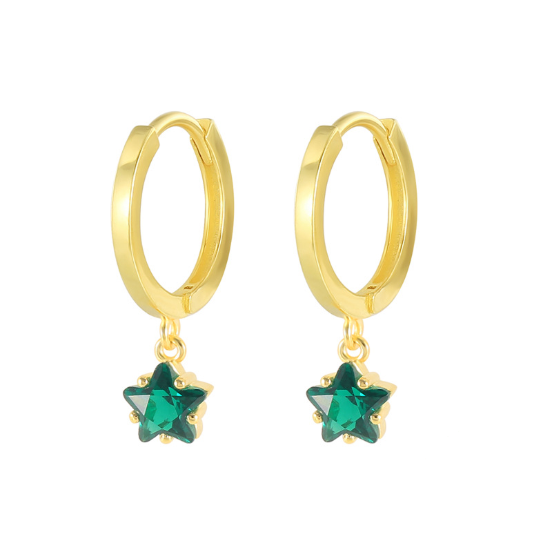 Emerald Glow Hoops