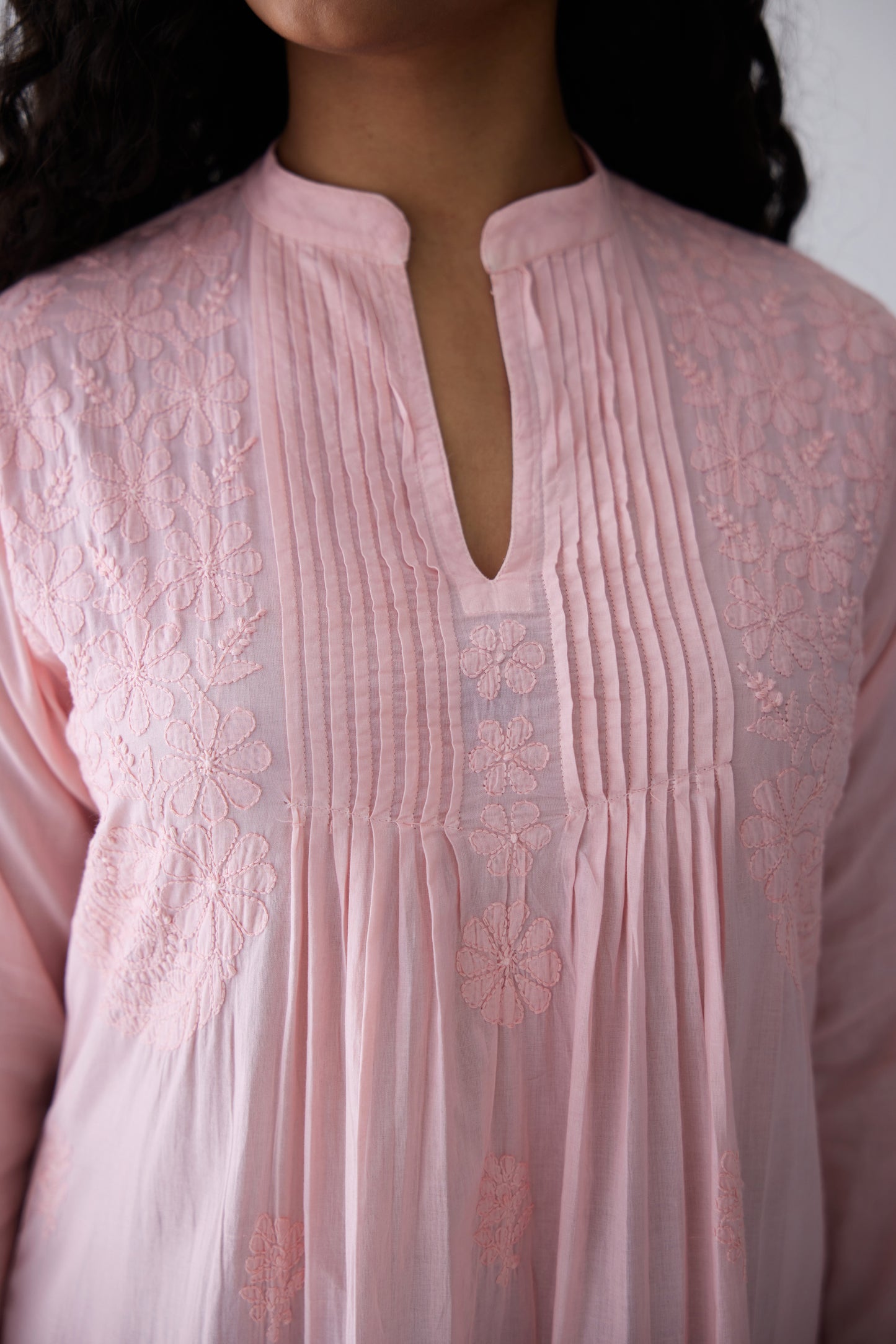 Sia Cotton Full Sleeves Top - Pink