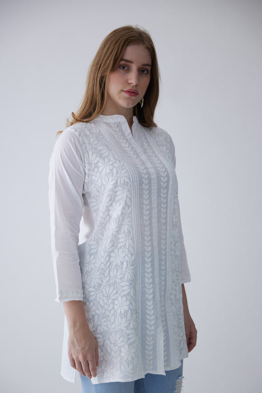 Royal Cotton Full Sleeves Top - White
