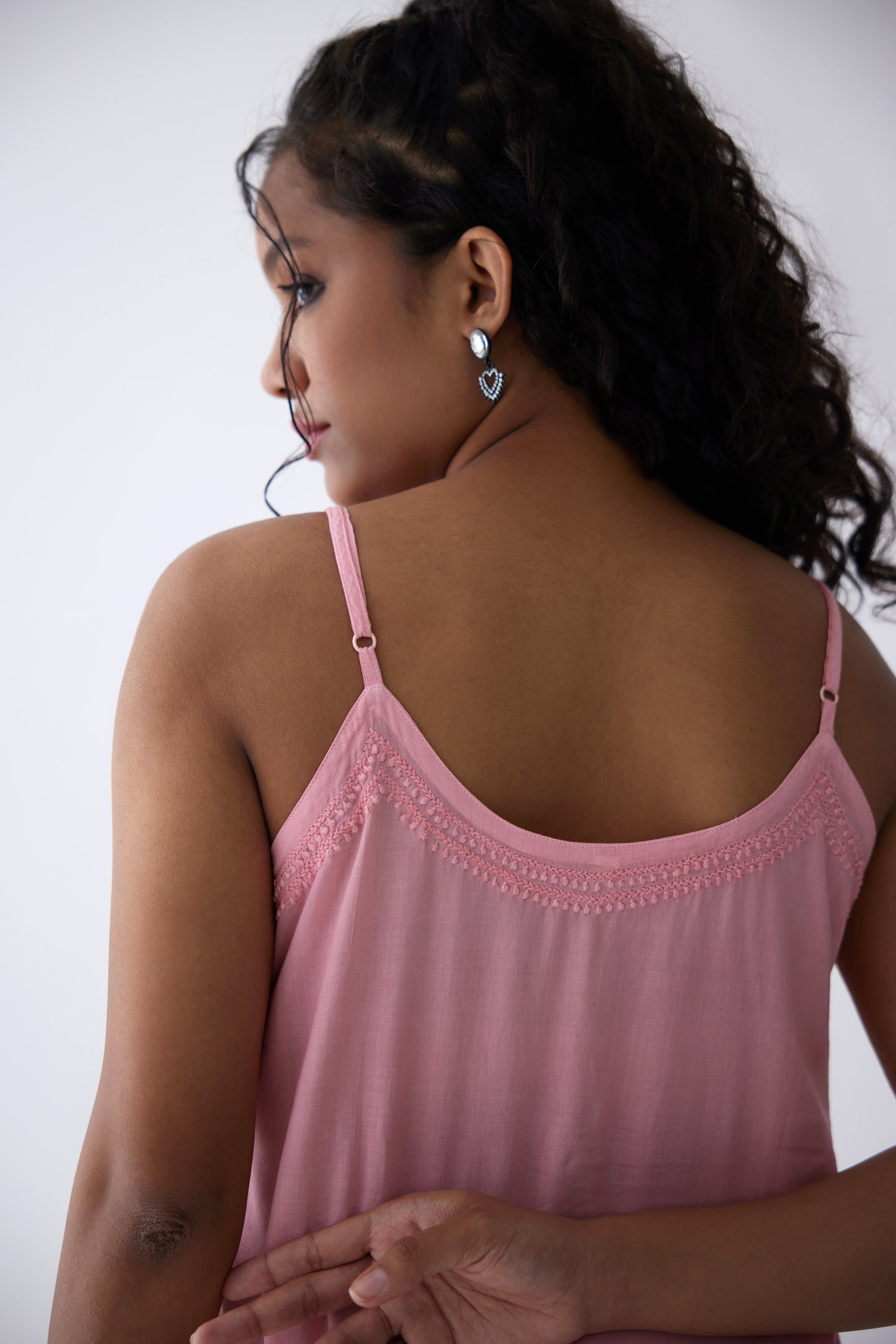 Tia Cotton Sleeveless Top - Pink