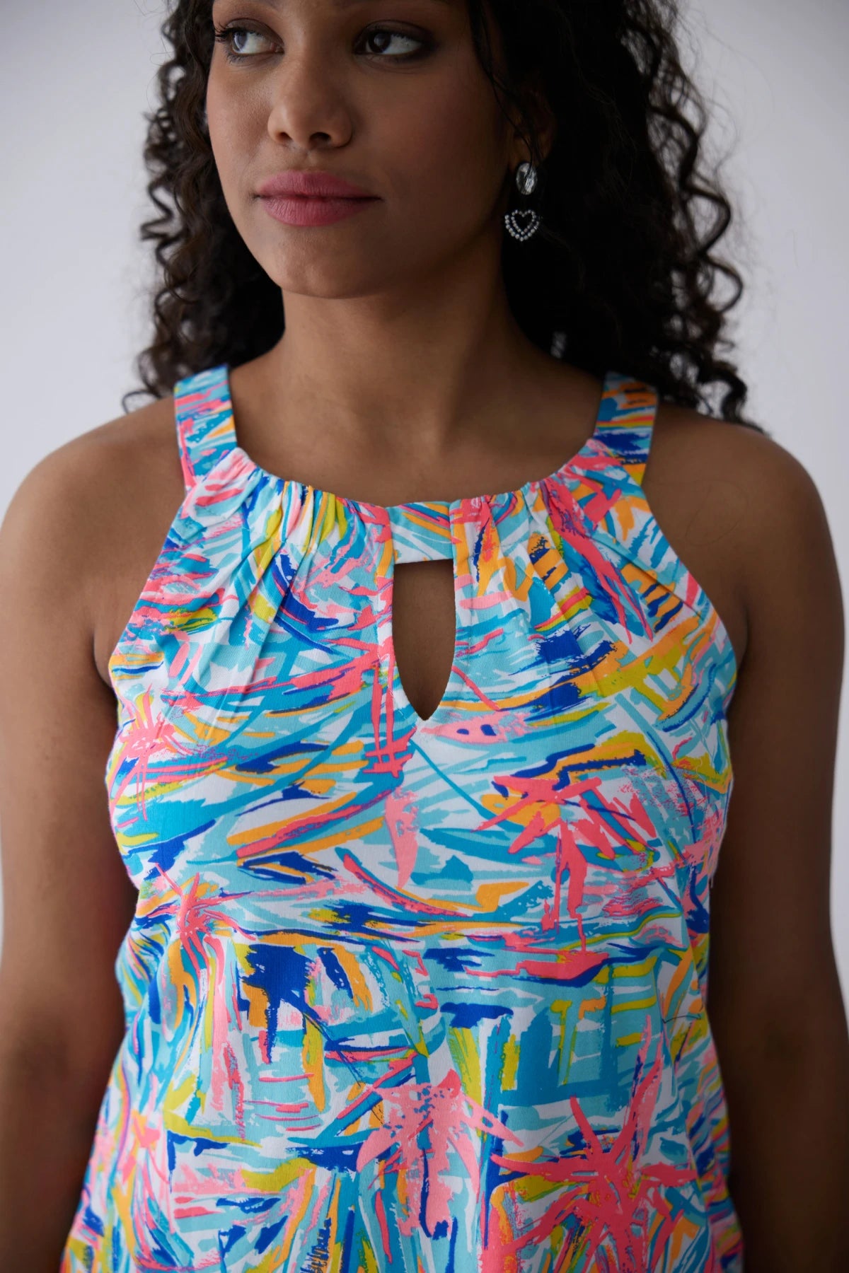 100% Supima Cotton Dress - Abstract Print
