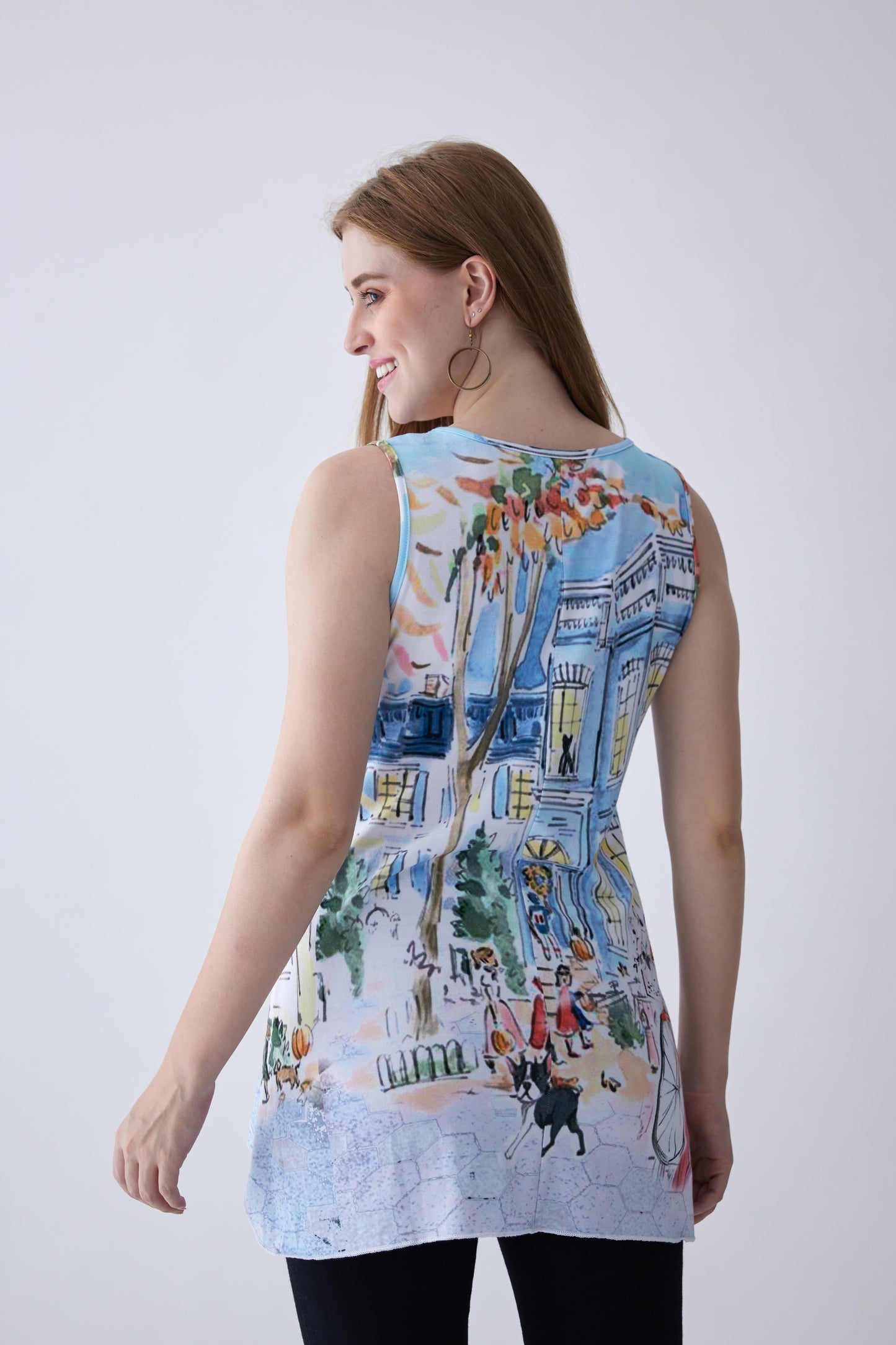 Vue de la Ville Cotton Sleeveless Top - White