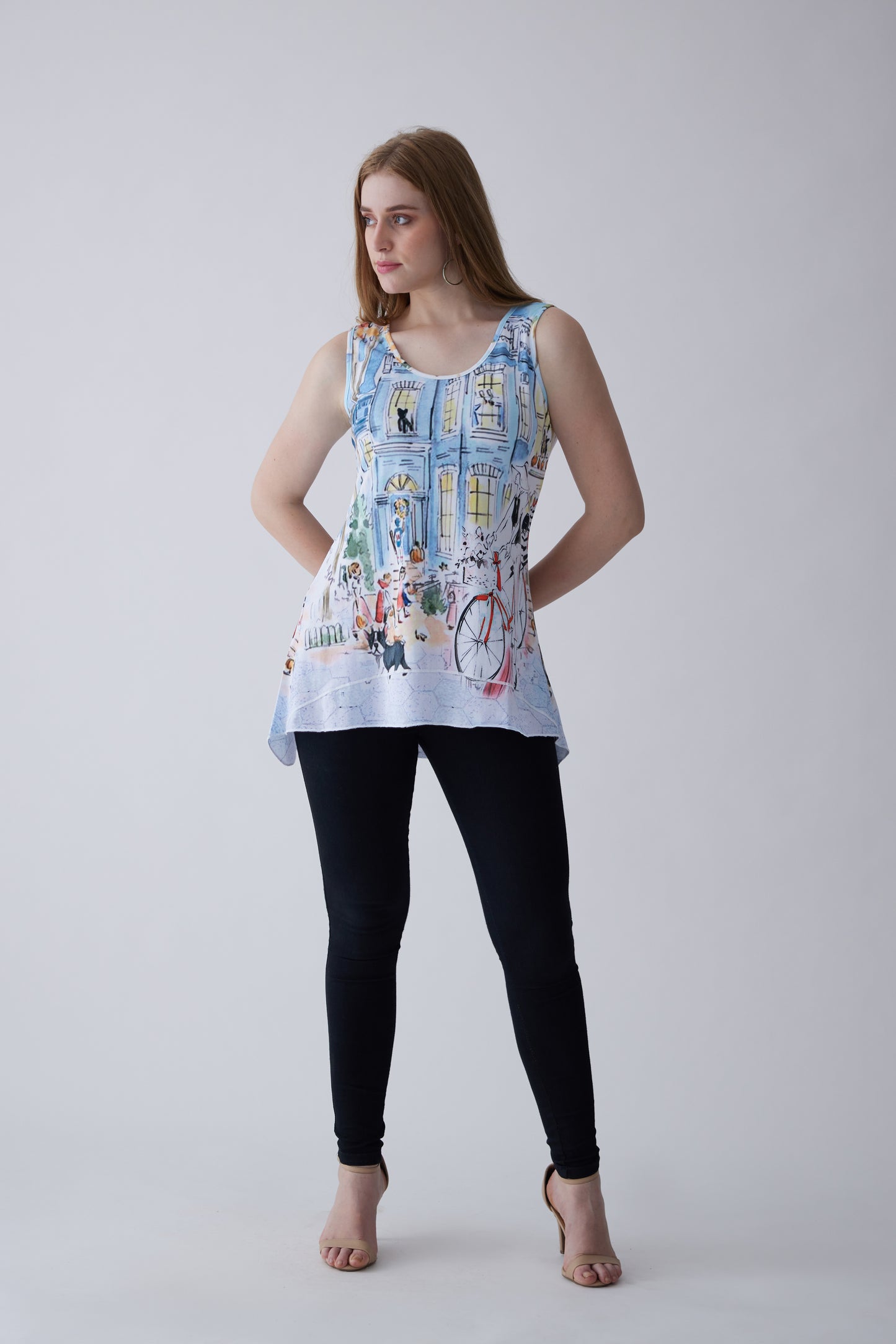 Vue de la Ville Cotton Sleeveless Top - White