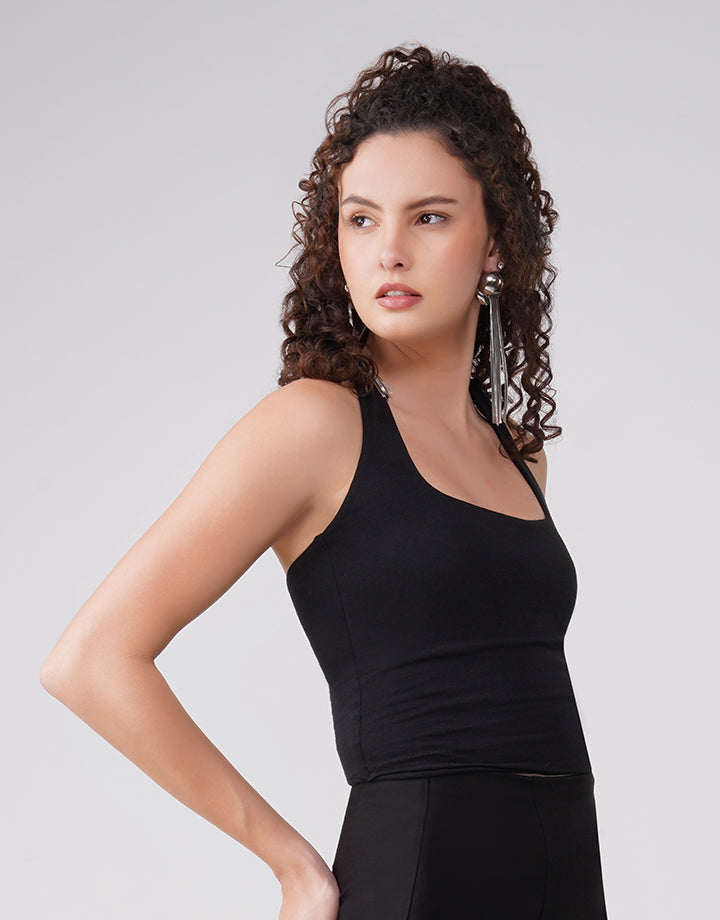 Midnight Halter Black Top