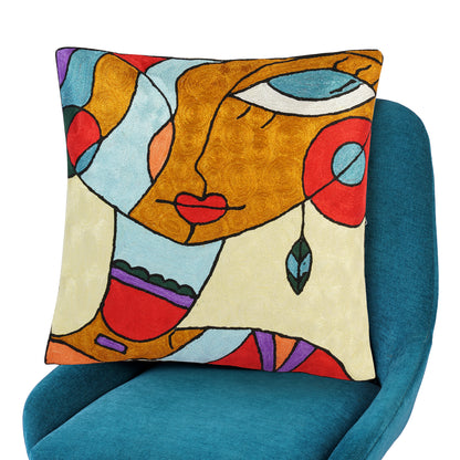 Hikari Beige Modern Art Cushion Cover