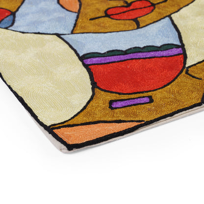 Hikari Beige Modern Art Cushion Cover