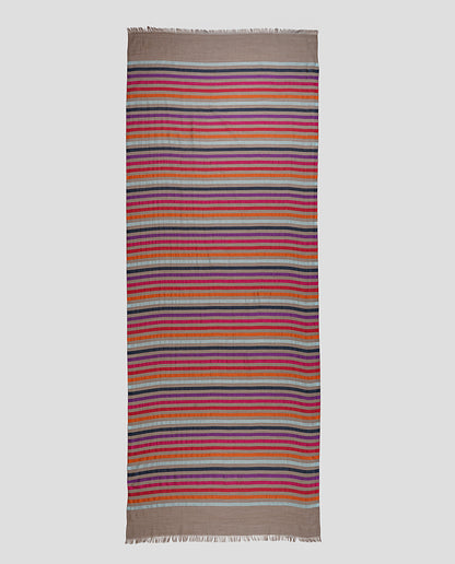 Checks and Stripes Cotton Blend Wrap - Unisex Wrap