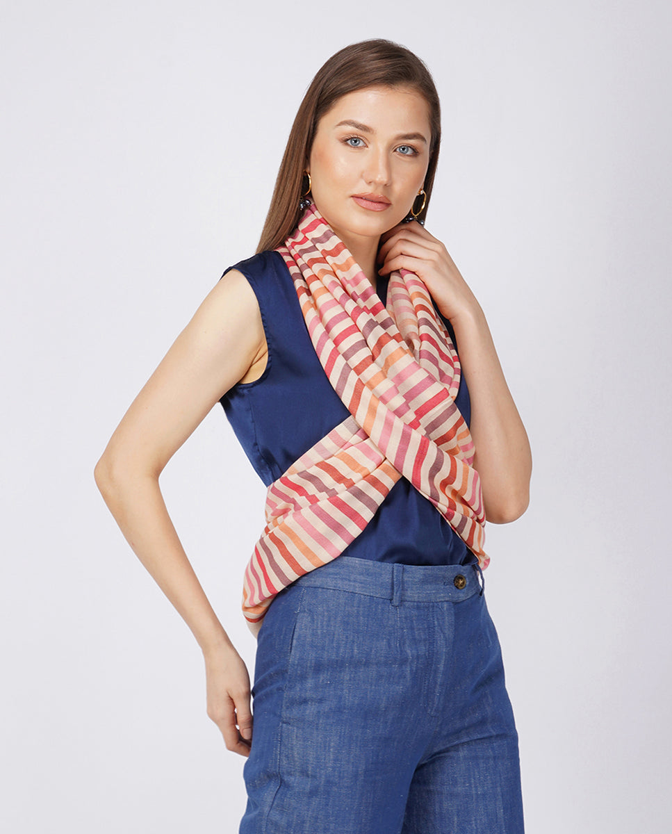 Checks and Stripes Cotton Blend Wrap - Unisex Wrap