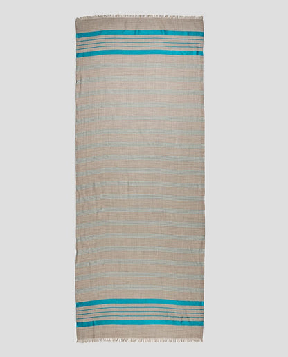 Checks and Stripes Wool Wrap - Unisex Wrap