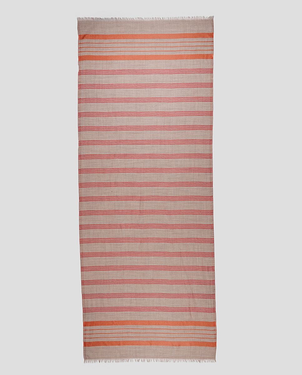 Checks and Stripes Wool Wrap - Unisex Wrap