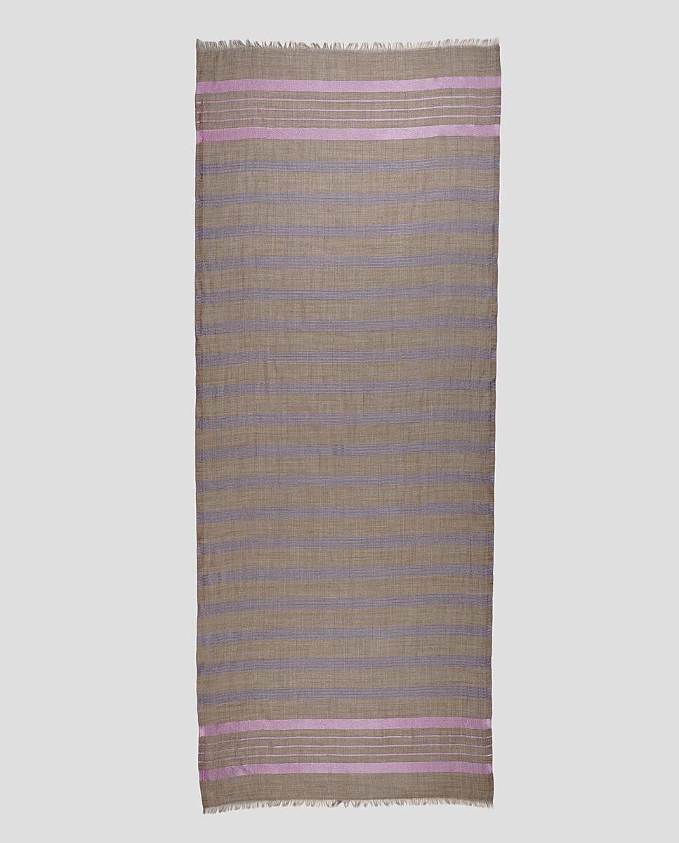 Checks and Stripes Wool Wrap - Unisex Wrap