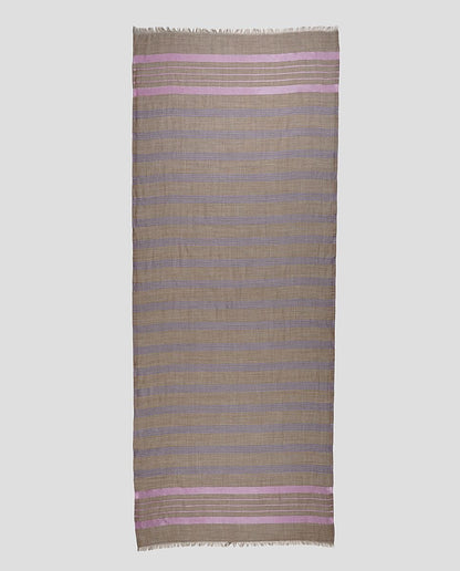 Checks and Stripes Wool Wrap - Unisex Wrap