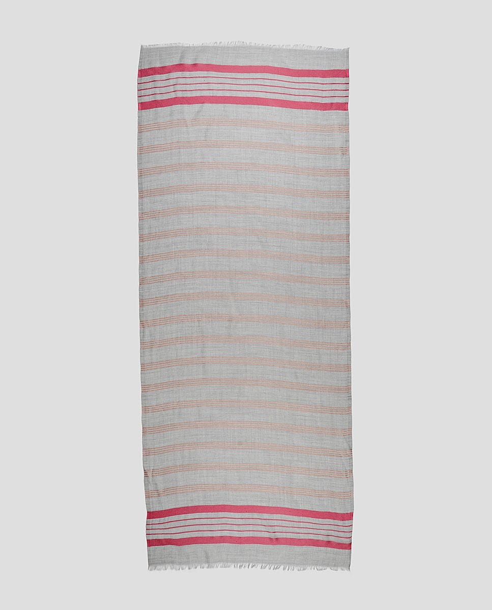 Checks and Stripes Wool Wrap - Unisex Wrap