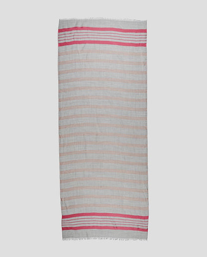 Checks and Stripes Wool Wrap - Unisex Wrap